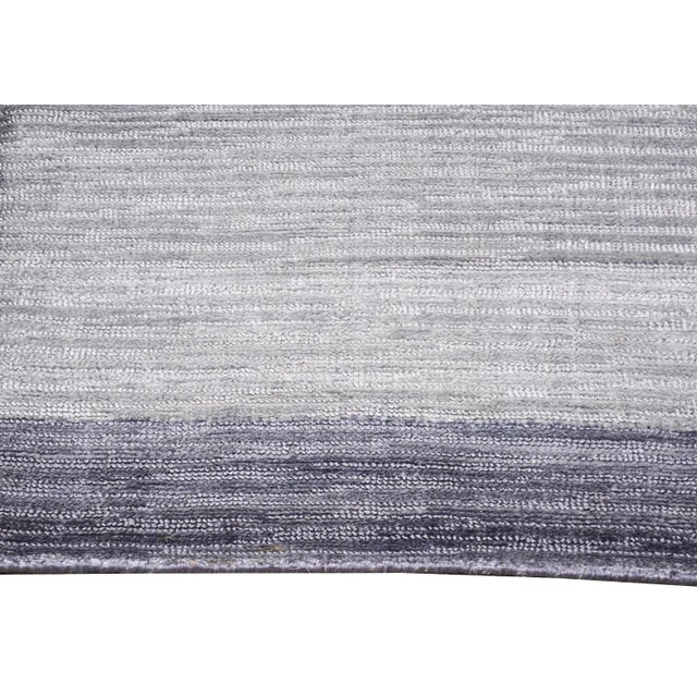 Modern Silk Soft Texture Bamboo Hand Knotted Rug,8'x10'2" For Sale - Image 4 of 6