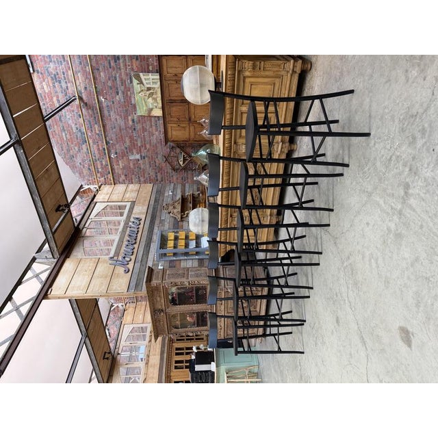 Wood Bar Stools, Set of 6 For Sale - Image 7 of 15