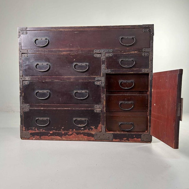 Beautiful chest of drawers with eight drawers. The piece is finished with exquisite metal hardware. The metal and wood...