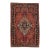 Antique Farahan Sarouk Rug, Handmade Oriental Rug, Rusty Red Navy Blue Very Fine For Sale