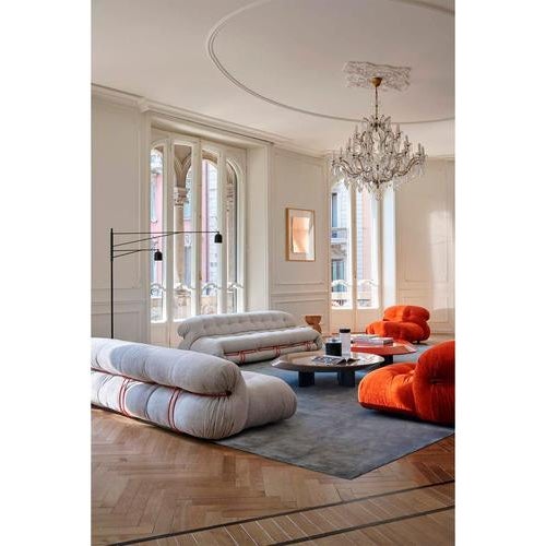 Soriana Armchair in Metal and Fabric by Tobia Scarpa for Cassina, Italy For Sale - Image 13 of 14