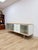 Mid-Century Modern Modern MCM Wood Glass Metal Sideboard Credenza White Natural Frosted Glass For Sale - Image 3 of 13