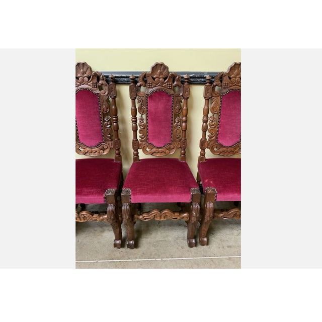 Late 19th Century Antique High Neo-Renaissance Chairs, 1880, Set of 6 For Sale - Image 5 of 9
