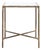 Jessa Metal Square End Table in Brass with White Marble Top For Sale