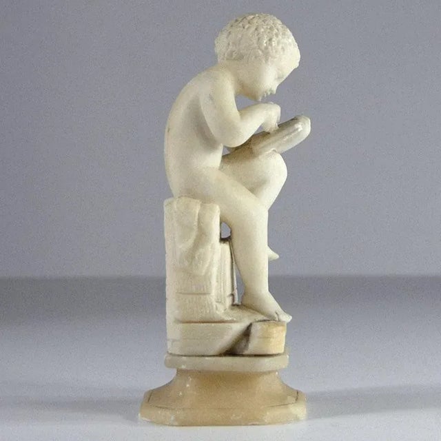 Antique Italian Marble Sculpture of a Boy in the Style of Canova For Sale - Image 3 of 9