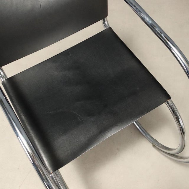 Metal Vintage MR 20 Armchair by Mies Van Der Rohe, 1970s For Sale - Image 7 of 9