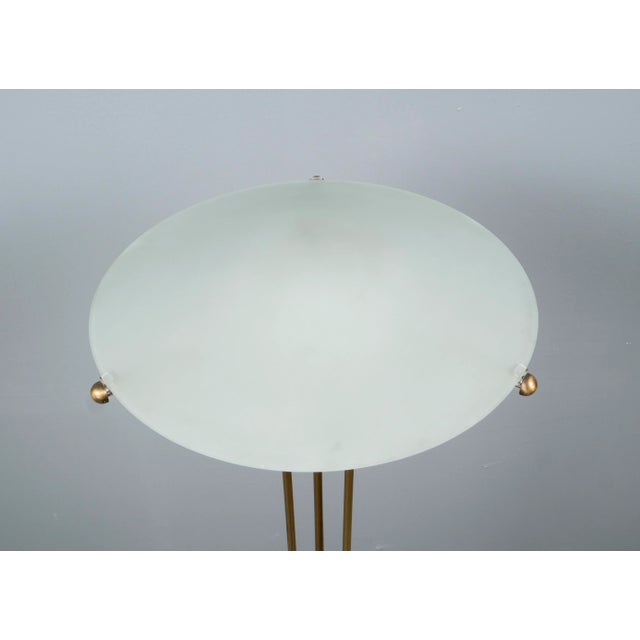 Futuristic German Frosted Glass Floor Lamp from Wofi, 1980s For Sale - Image 10 of 15