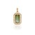 Metal 5.5ct Emerald Cut Green Tourmaline & Baguette Diamond Pendant in 14k Yellow Gold For Sale - Image 7 of 12