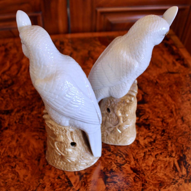 Chinese Export Porcelain Cockatoos - A Pair For Sale - Image 11 of 14