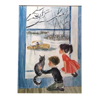 Mid-Century Classroom Teaching Poster "The Mailman", 1962 For Sale