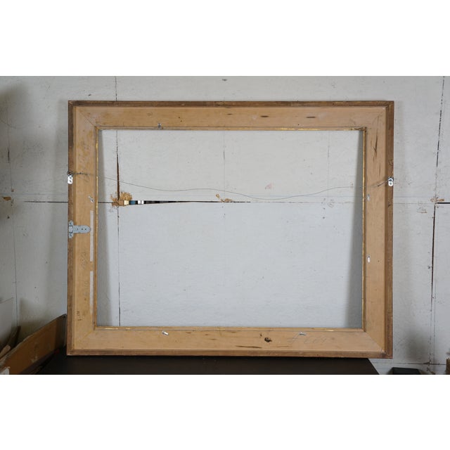 Gold Vintage Carved Gold Gilt Wood Acanthus Foliate Picture Mirror Frame For Sale - Image 8 of 10