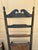 Pair of Antique Black Painted Shaker Ladder Back Chairs With Rush Seats For Sale - Image 16 of 18