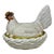 Antique 19th Century Staffordshire Porcelain Hen on a Basketweave Nest From England For Sale