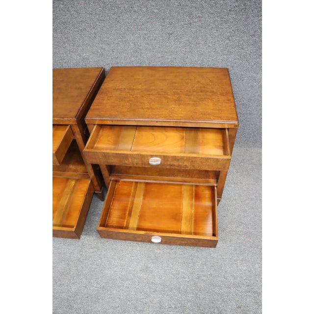 Contemporary Mediterranean Mahogany Nightstands/Side Tables | Chairish