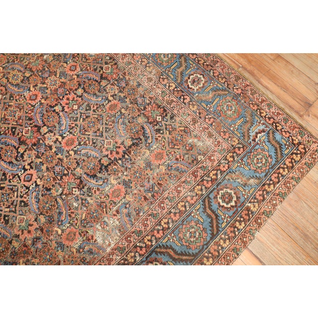 Textile Antique Zabihi Collection Square Persian Bakshaish Rug - 7'1" x 8' For Sale - Image 7 of 12
