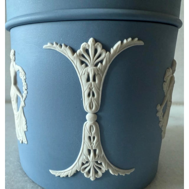 Vintage Wedgwood Jasperware Vanity Jar With Lid For Sale - Image 10 of 12