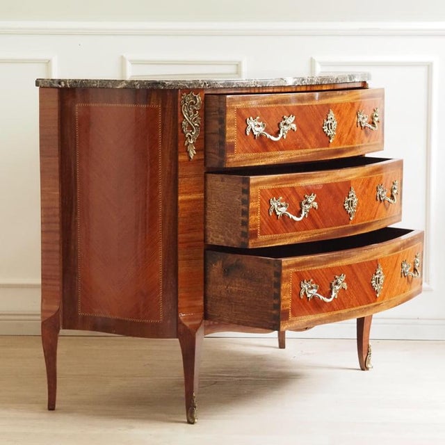 Antique French Chest of Drawers with Marble Top, 1800s For Sale - Image 17 of 17