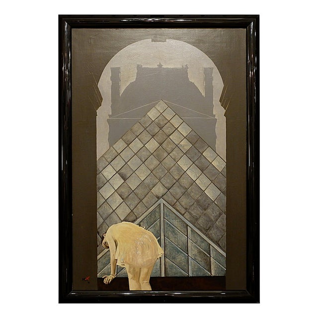 Max, Figurative Composition, 1991, Oil on Canvas For Sale