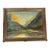 Mountain Lake at Sunset Oil Painting, Signed j.c. Thorn, Circa 1940, Gilt Frame For Sale