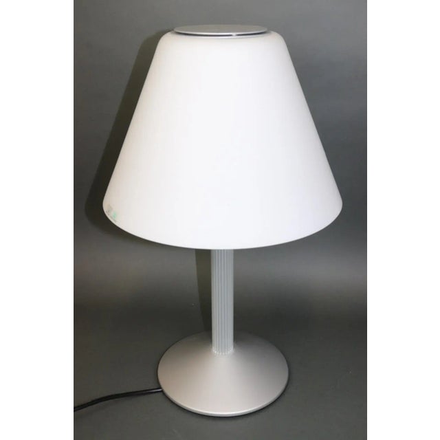 Italian Table Lamp White Satin Murano Glass Carlo Nason for Itre For Sale - Image 12 of 12