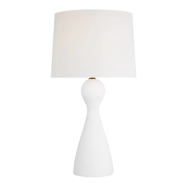 AERIN By Visual Comfort Studio Constance Table Lamp in Textured White For Sale