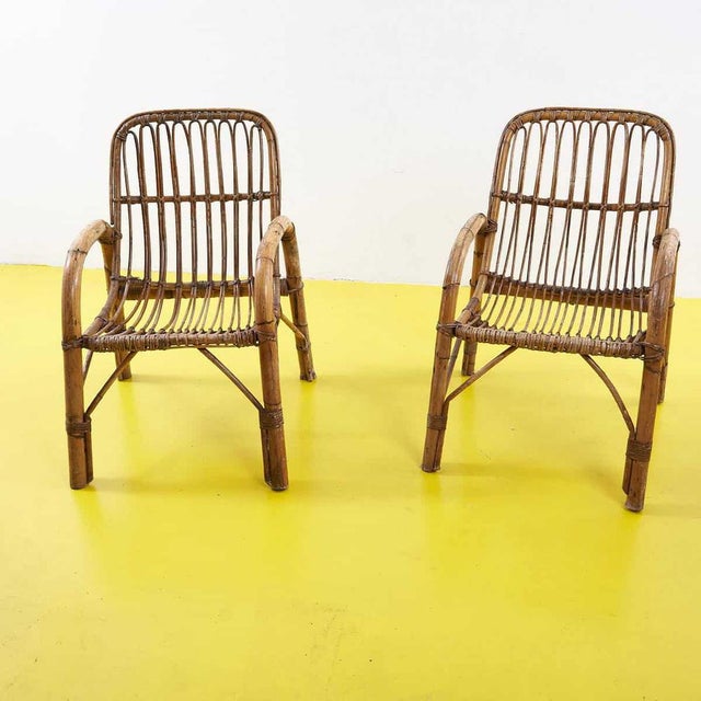 Bamboo Armchairs, 1970s, Set of 2 For Sale - Image 6 of 6