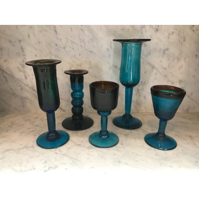Beautiful Vintage Collectible Blue Cobalt Glassware. I wish I had more detailed information on these, but I bought them...