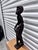 Ebony Vintage Hand-Carved Wooden African Tribal Figurine Depicting a Man Playing a Drum, Crafted From Dense Hardwoods Like Ebony For Sale - Image 8 of 12