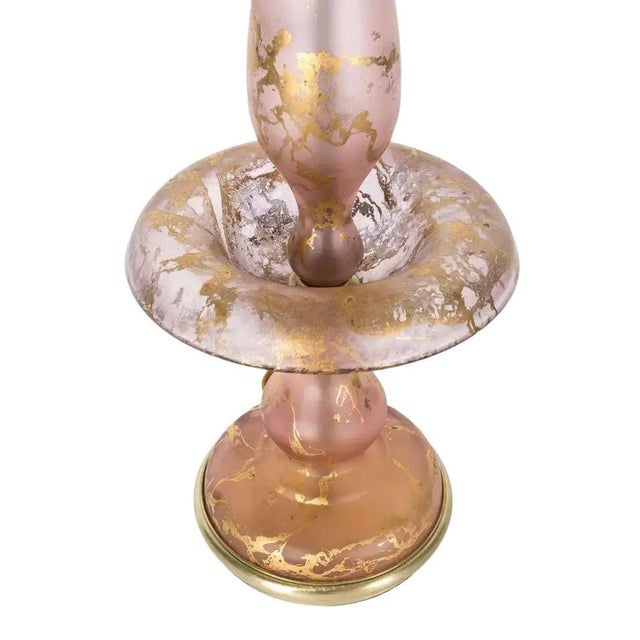 Mid-Century Modern Amethyst Murano Glass Table Lamps by Barovier & Toso, 1960s, Set of 2 For Sale - Image 3 of 7