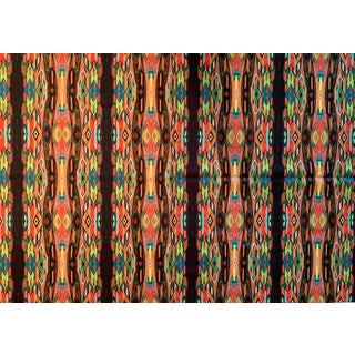 Bright Geometric Tribal Canvas Fabric For Sale