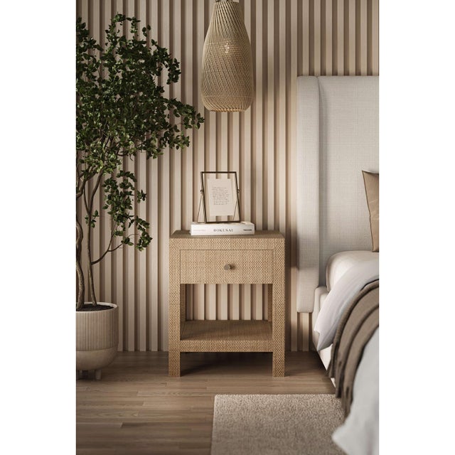 Pair of Natural Rattan Nightstands For Sale In Greensboro - Image 6 of 10