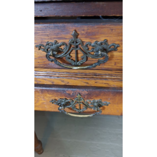 19th Century Marble Top Possum Belly Copper Lined Bins Kitchen Bakers Cabinet For Sale - Image 14 of 18