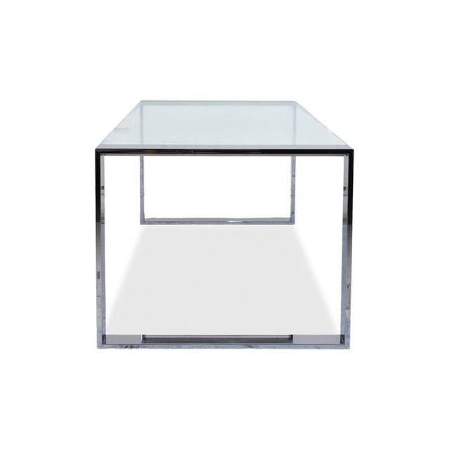 Swing Dining Table and Chairs in Leather and Glass from Tonon, Set of 7 For Sale - Image 14 of 18