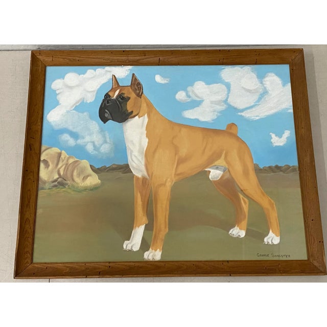 George Sangster "Boxer Portrait" Original Pastel Painting C.1940 For Sale - Image 9 of 9