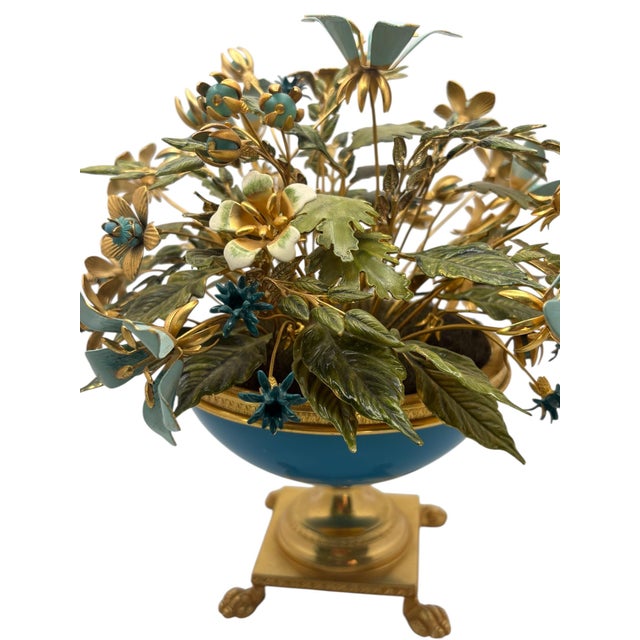 Figurative Vintage Gorham Jane Hutcheson “Fleurs Des Siecles” Enamel Floral Bouquet For Sale - Image 3 of 10