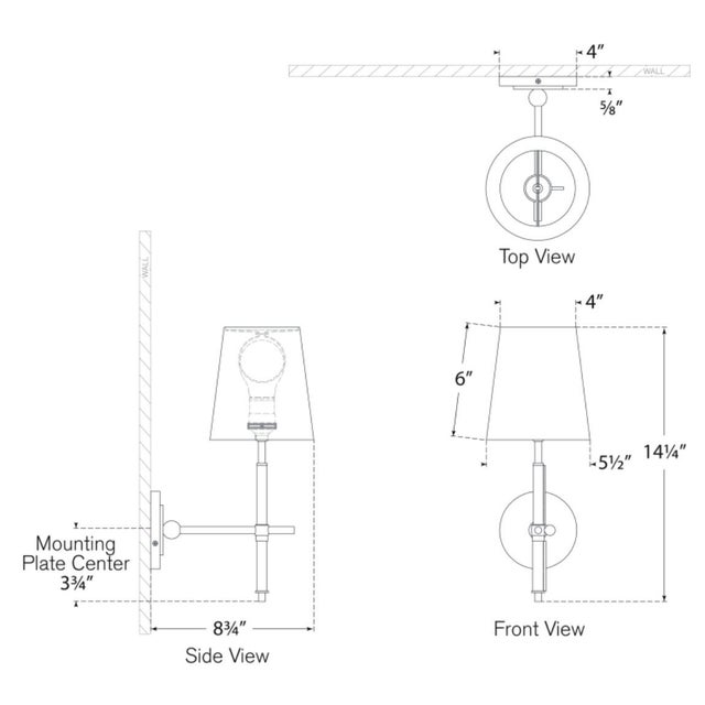 Thomas O'Brien for Visual Comfort Signature Bryant Wrapped Sconce in Hand-Rubbed Antique Brass and Chocolate Leather with Chocolate Leather Shade For Sale - Image 9 of 10