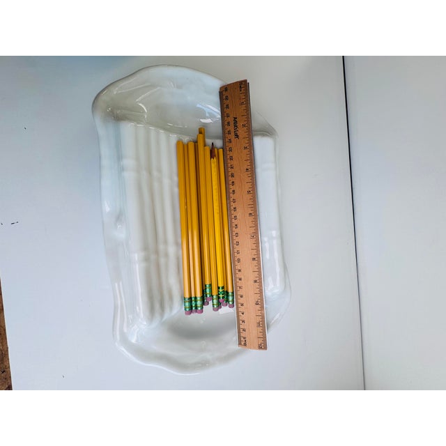 Ceramic Antique French Ironstone Asparagus Platter Dish For Sale - Image 7 of 7