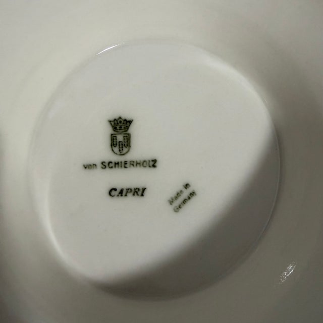 Elegant vintage porcelain cachepot by Von Schierholz of Germany, from the Capri pattern, dating approximately to the...