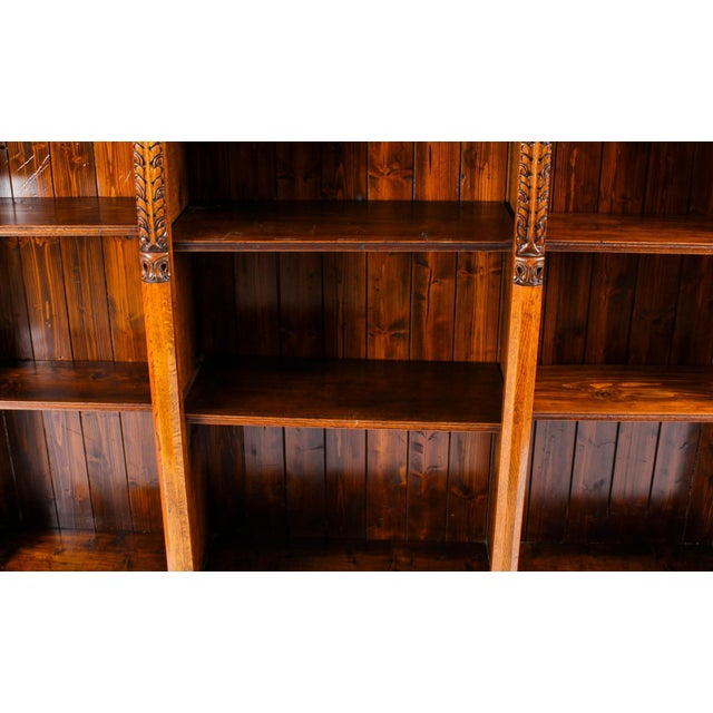 Antique Victorian Open Breakfront Bookcase, 1800s For Sale - Image 9 of 18