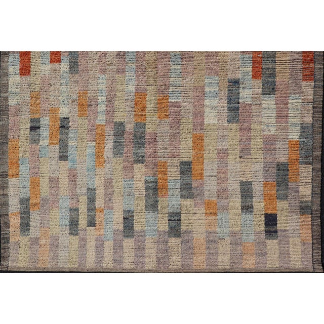 Textile Keivan Woven Arts Modern Abstract Rug, Colorful Design 7' X 9'6 For Sale - Image 7 of 12