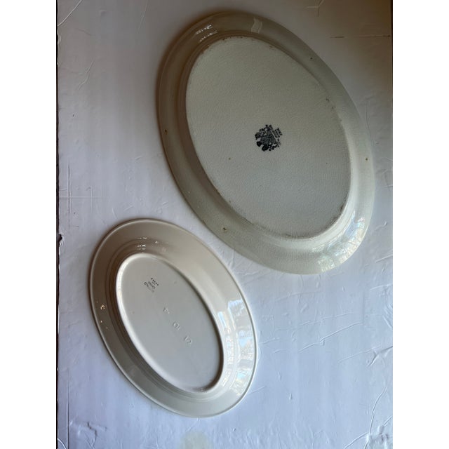 French Provincial Vintage Oval Ironstone Platters For Sale - Image 3 of 8