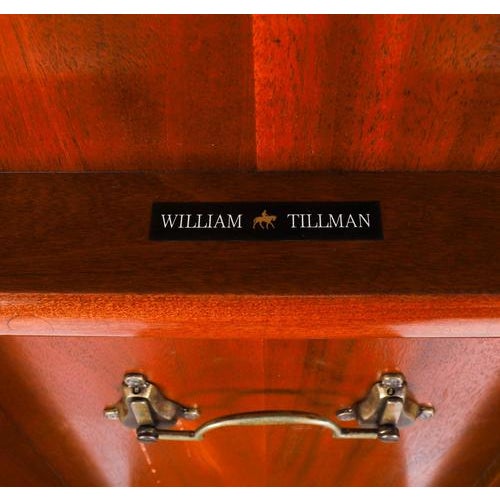 Vintage Oval Mahogany Tilt Top Dining Table by William Tillman, 1980s For Sale - Image 17 of 18