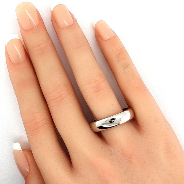 Contemporary Mid 20th Century Tiffany & Co Platinum 950 Double Wedding Band Ring Size 11 For Sale - Image 3 of 3