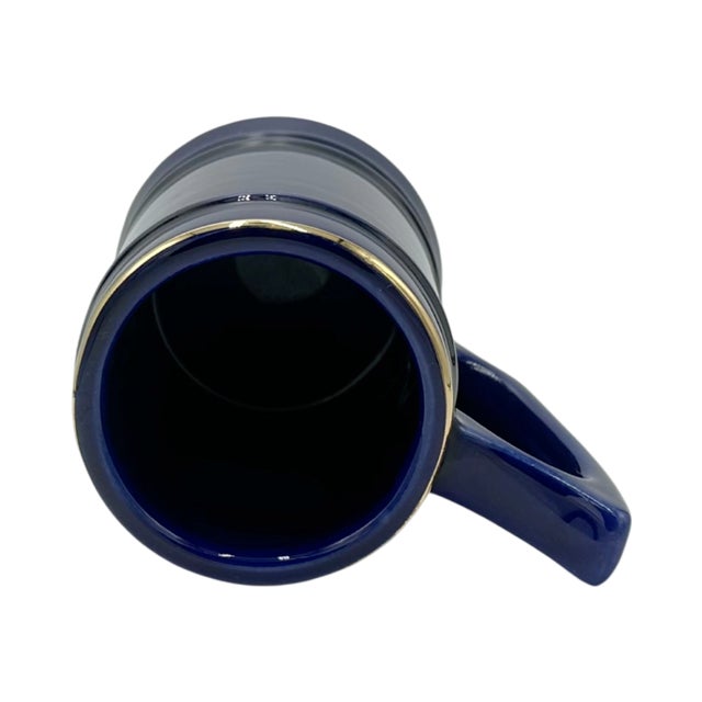 Ceramic Vintage Georgetown University Cobalt Blue Ceramic Mug For Sale - Image 7 of 9