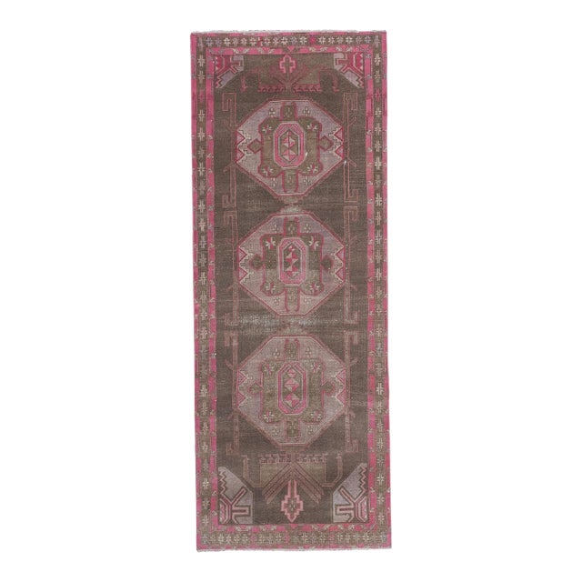 1960s Caucasian Kazak Rug 3'9" X 9'11" For Sale