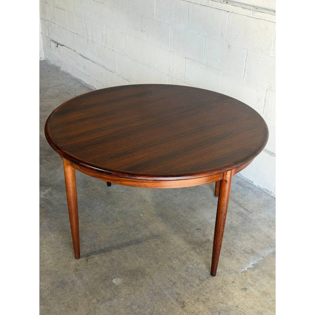 In Style of J.l. Møller Rosewood Dining Table Oval Extendable Wooden Furniture Mid-Century Modern Denmark 1960s For Sale - Image 10 of 13