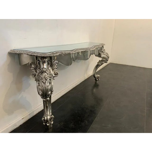 Eclectic Metal Console by Piero Figure for Athena For Sale - Image 4 of 13
