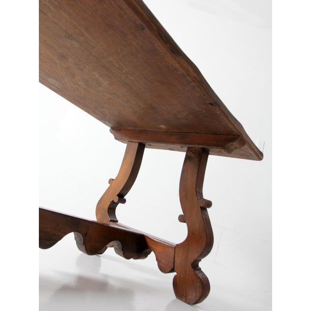 Antique Spanish Revival Trestle Table For Sale - Image 12 of 18