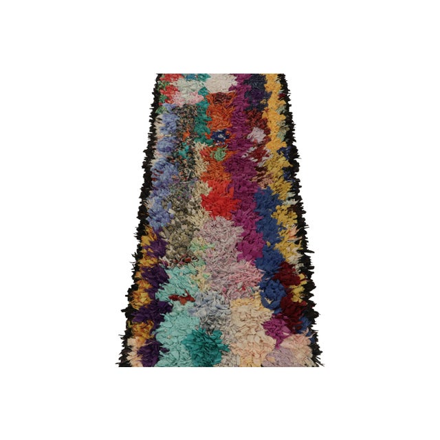 Traditional Vintage Azilal Moroccan Style Boucherouite Runner Rug, From Rug & Kilim For Sale - Image 3 of 7