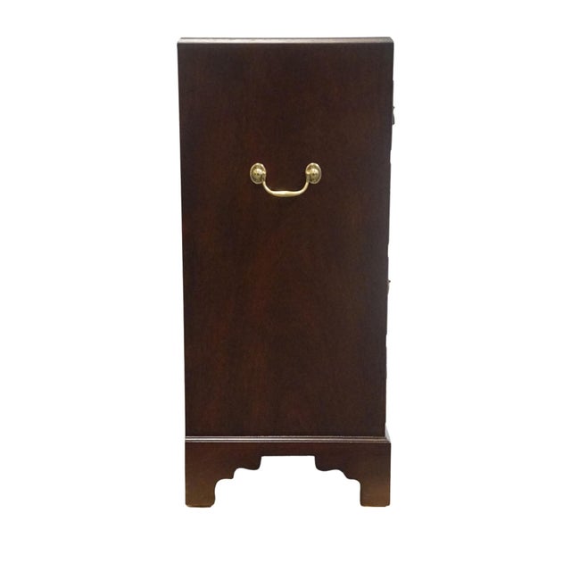 High End Solid Mahogany Traditional Style 25" Chairside Chest / Accent End Table For Sale - Image 13 of 13
